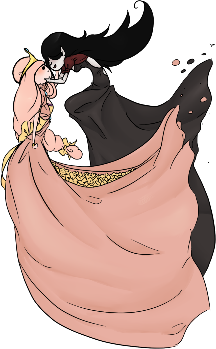 Adventure Time Chibi - Adventure Time Marceline And Princess Bubblegum Png Clipart (900x1800), Png Download