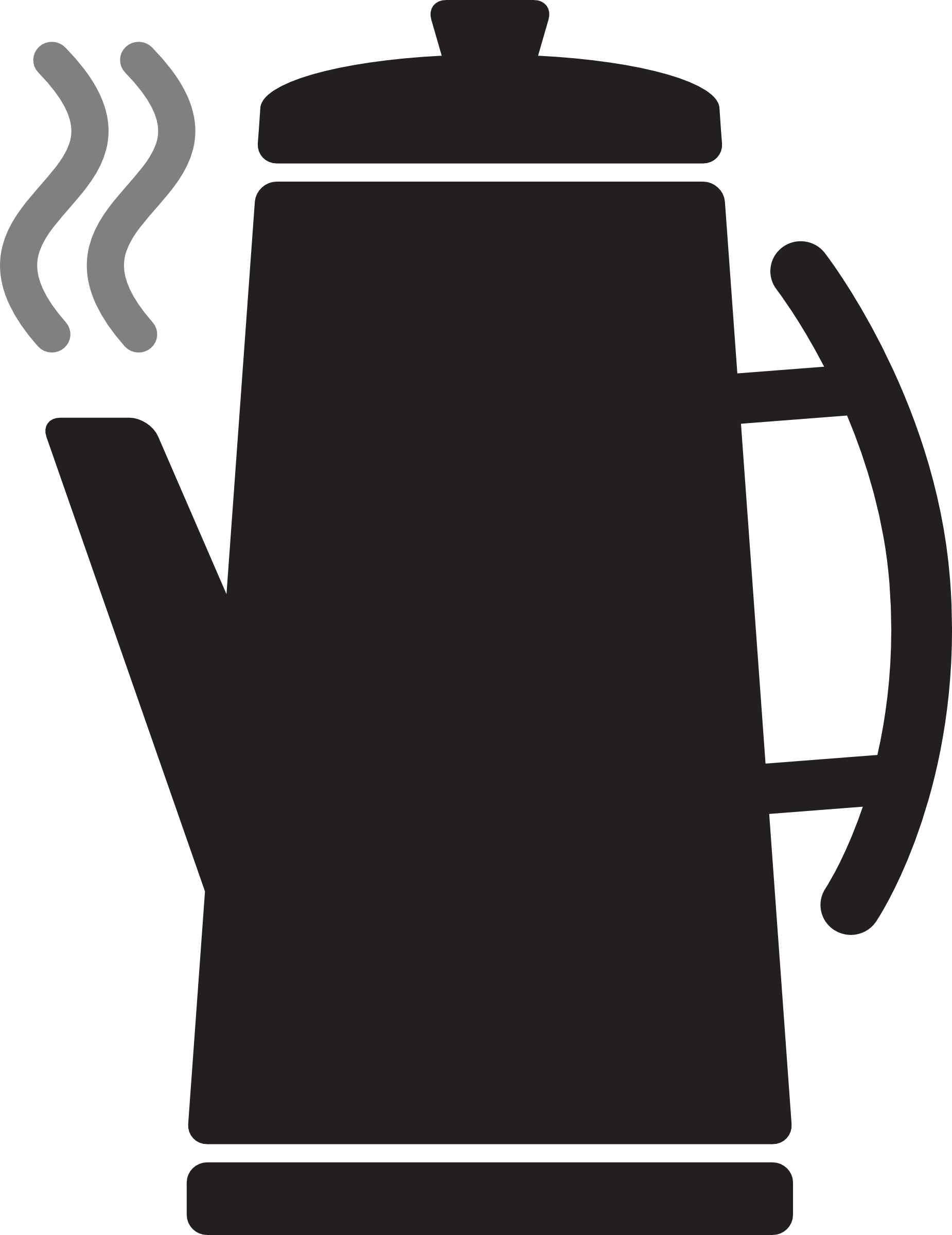 Clip Royalty Free Coffee Pot Clipart - Coffee Pot Png Vector Transparent Png (1850x2400), Png Download