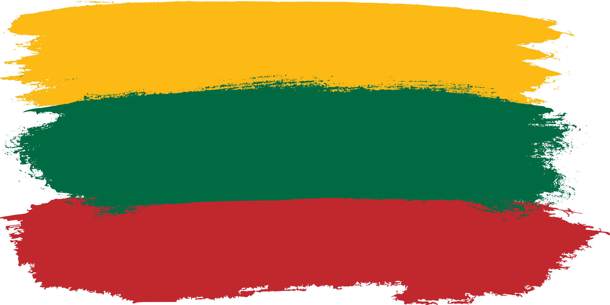 Lithuania Flag Clipart Png - Lithuania Flag Png Transparent Png (2001x1000), Png Download