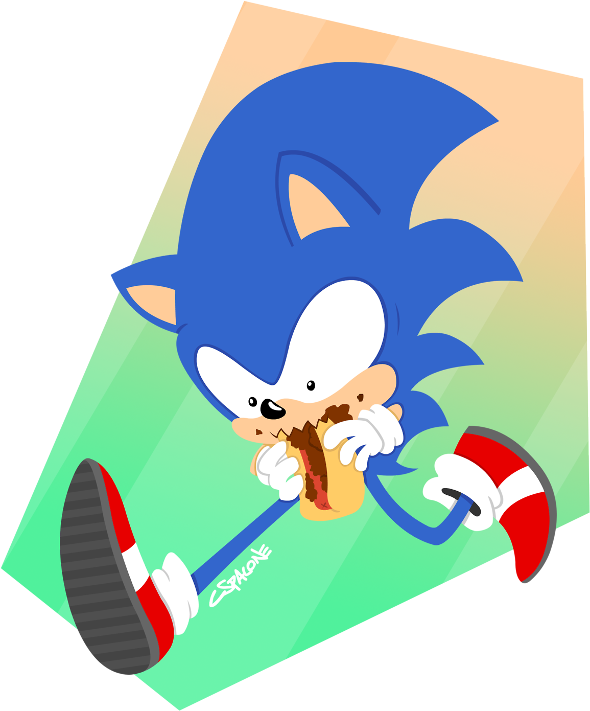 Countdown To Sonic Mania - Cartoon Clipart (1280x1516), Png Download