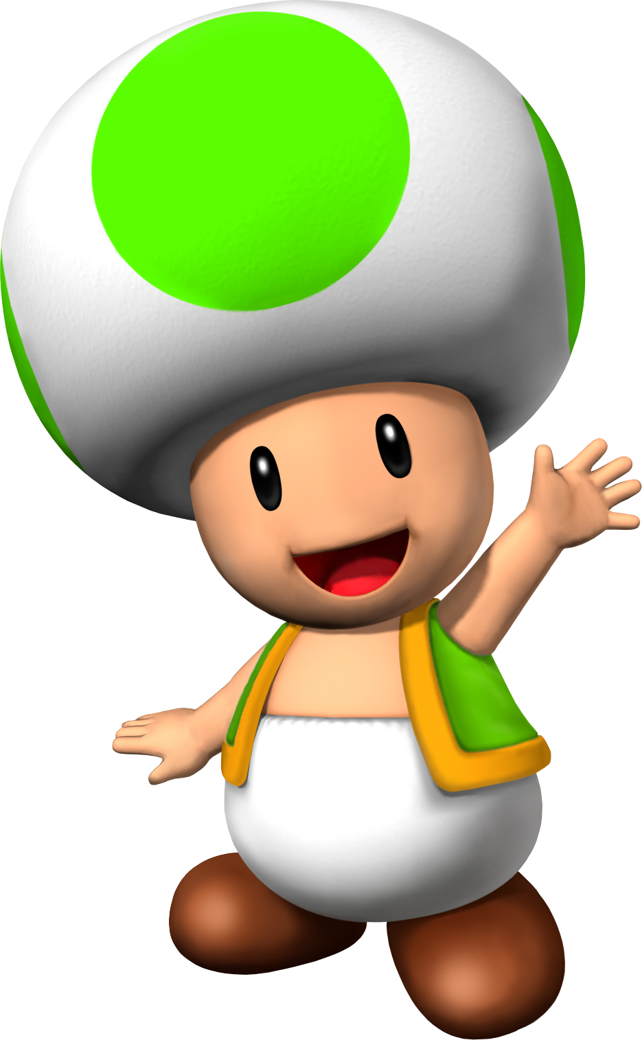 Toad From Super Mario Bros - Green Toad Mario Clipart (935x1515), Png Download