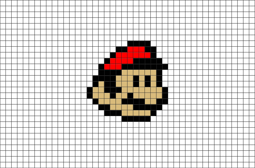 8 Bit Mario Face Clipart (880x581), Png Download