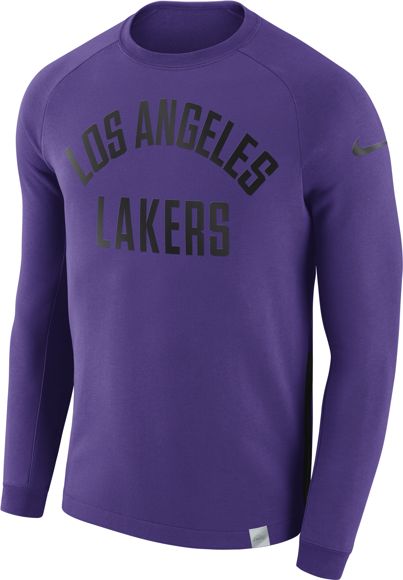 Nike Nba Los Angeles Lakers Crew - Long-sleeved T-shirt Clipart (2000x2000), Png Download