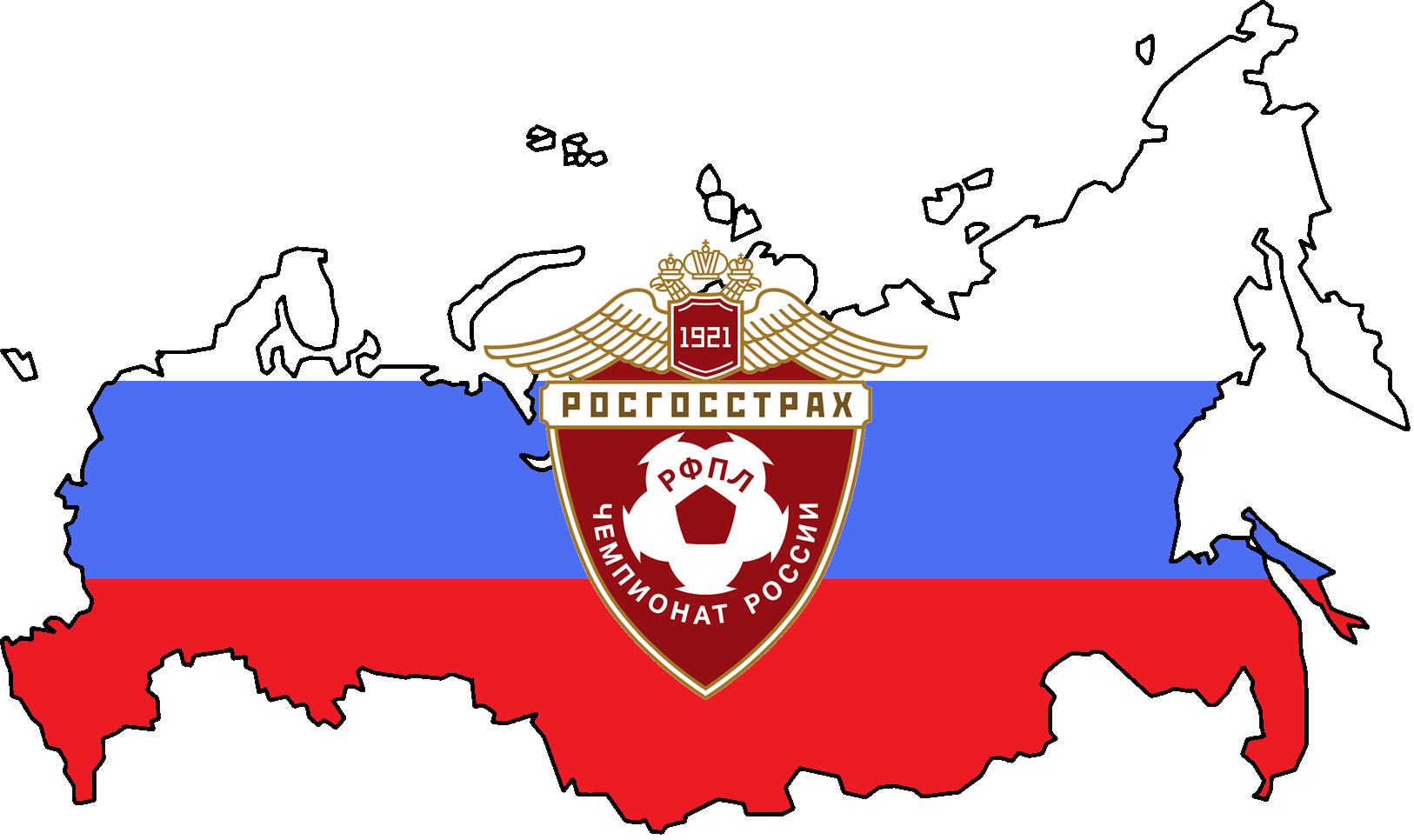 After A Long Winter Break, Russian Football Is About - Russia Map With Flag Transparent Clipart (1626x966), Png Download