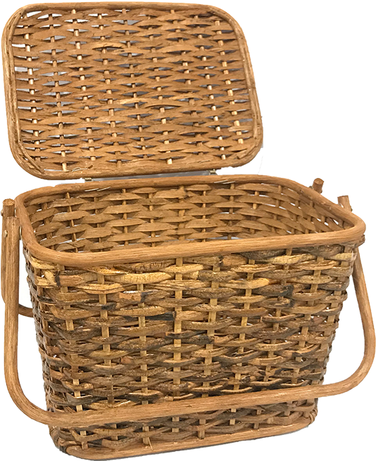 Rattan Picnic Basket , Png Download Clipart (534x655), Png Download