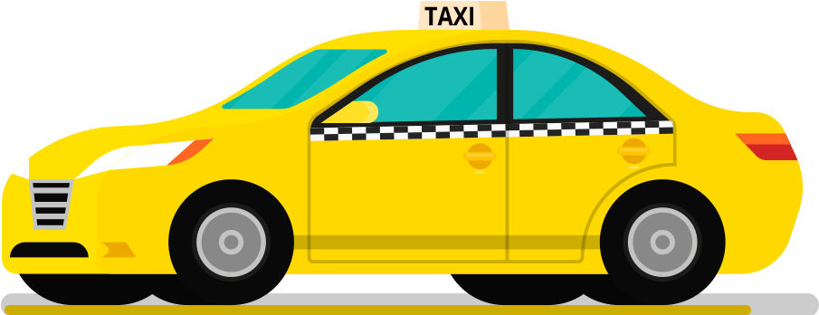 Yellow Taxi Dispatch System - Yellow Cab Clipart (1166x478), Png Download