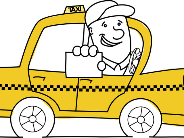 Taxi Driver Clipart Png Transparent - Conductor Taxi De Dibujo (640x480), Png Download
