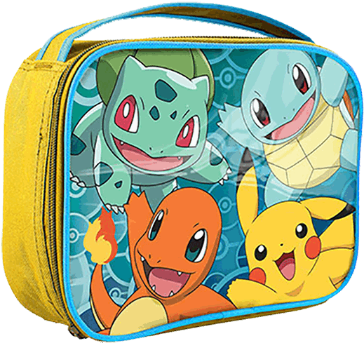 Kanto Starter Lunch Bag - Cartoon Clipart (600x600), Png Download