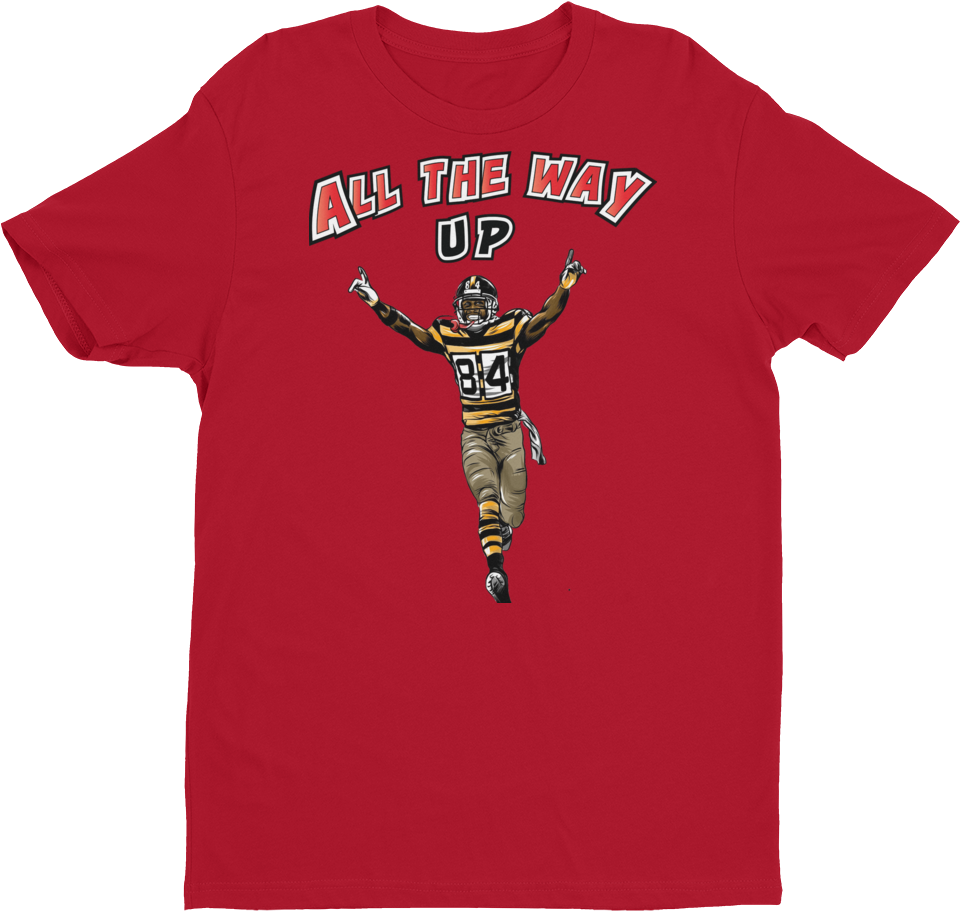 Antonio Brown Pittsburgh Steelers Fan T Shirt - Make Hockey Violent Again Shirt Clipart (1000x1000), Png Download