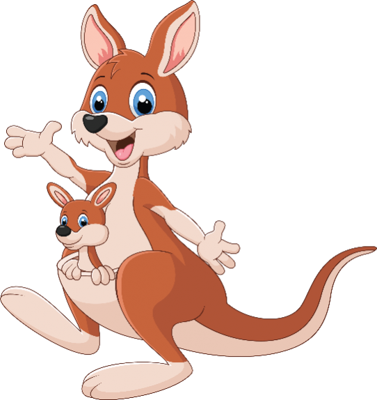 542 X 574 16 - Kangaroo And Joey Clip Art - Png Download (542x574), Png Download