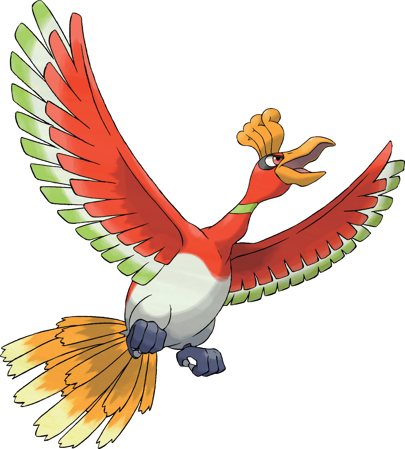 01 Of - Ho Oh Pokemon Clipart (1200x1200), Png Download