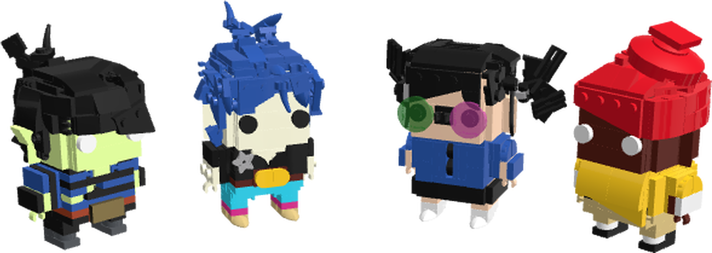 Gorillaz Lego Clipart (1440x900), Png Download