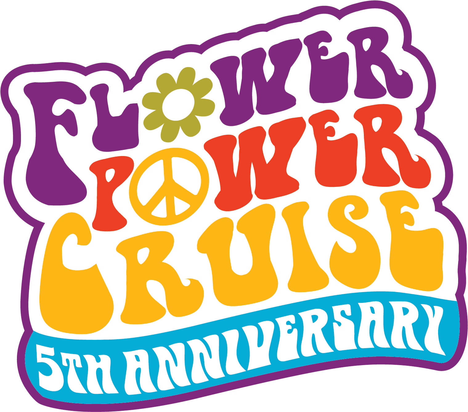 Flower Power Cruise - Graphic Design Clipart (1800x1800), Png Download