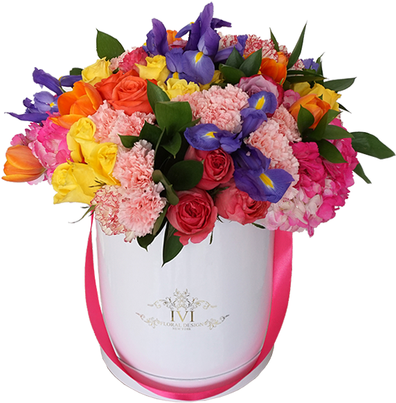 Ivi Floral Design Luxury Boxed Flowers New York - Bouquet Clipart (600x800), Png Download