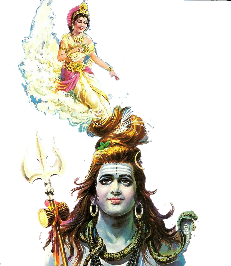 Png Photos My - Lord Shiva With Ganga Clipart (736x845), Png Download