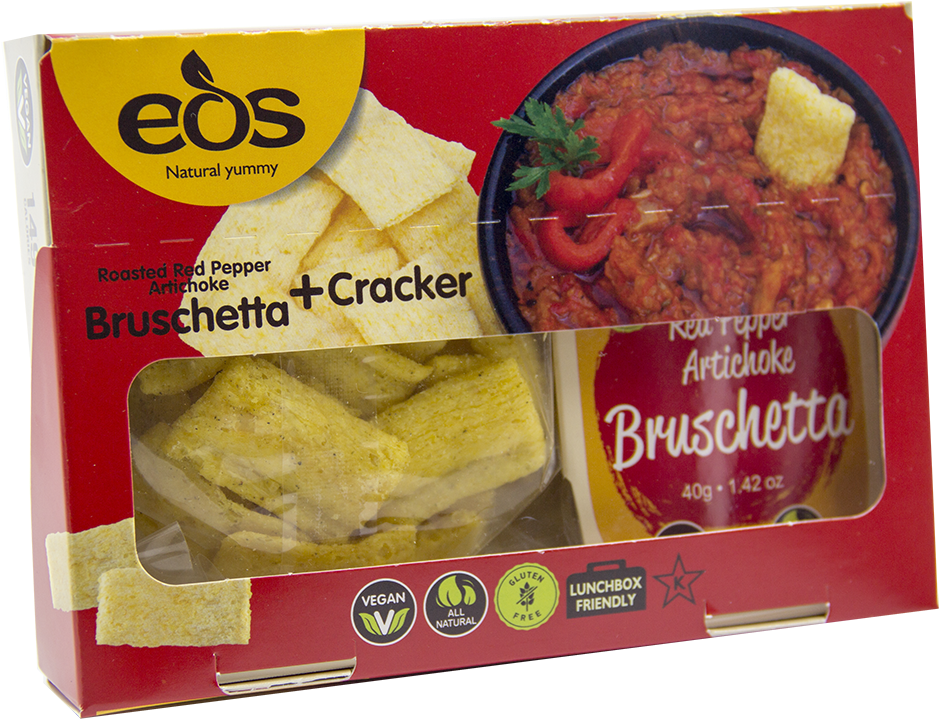Eos Rrp & Artichoke Bruschetta With Cracker - Convenience Food Clipart (1000x743), Png Download