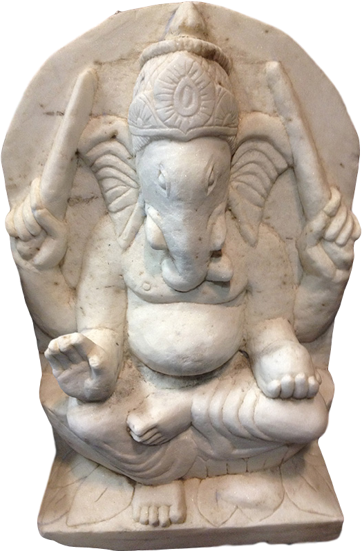 Antique Ganesh Marble - Stone Carving Clipart (600x800), Png Download