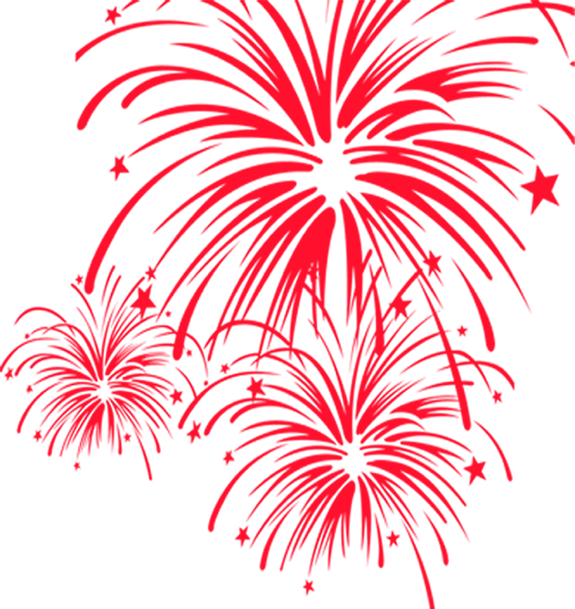 840 X 890 6 - Red Fireworks Png Clipart (840x890), Png Download