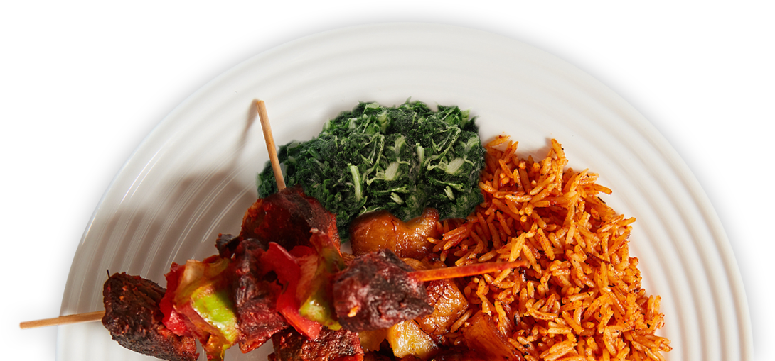 Plate Of Food Png - Plate Of Nigerian Food Png Clipart (1152x509), Png Download