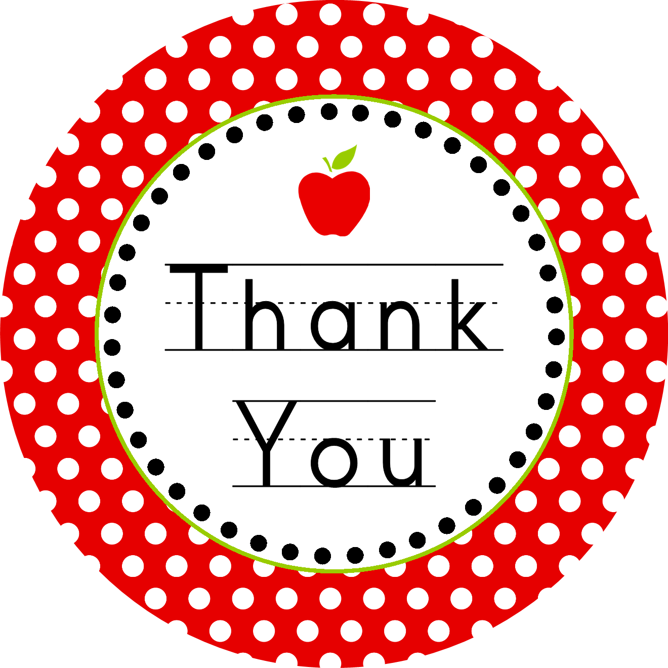 Thank You School - Teacher Appreciation Week Thank You Tags Clipart (1320x1320), Png Download