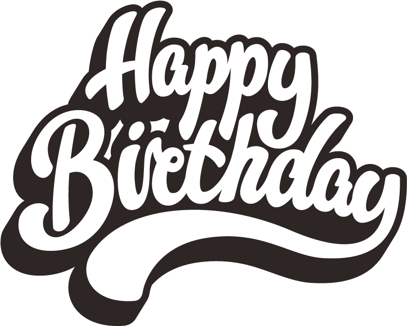 Happy-birthday - Happy Birthday Logo Png Clipart (842x685), Png Download