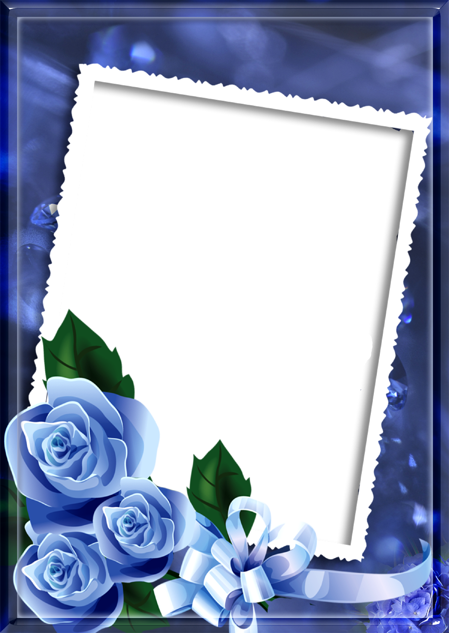 Blue Love Photo Frame Png - Blue Love Frame Png Clipart (897x1264), Png Download