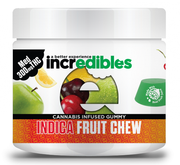 Incredibles Indica Fruit Chews - Gummy Candy Clipart (590x540), Png Download