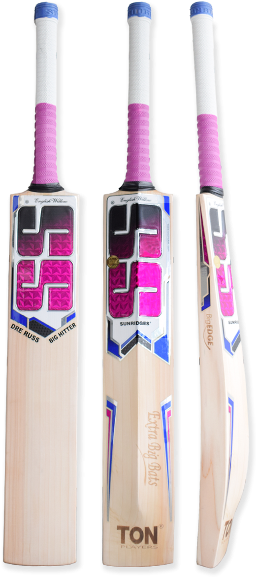 Ton Cricket Bat, Ss Ton Cricket Bat Are Made In Both - Ss Bat English Willow Clipart (640x1200), Png Download