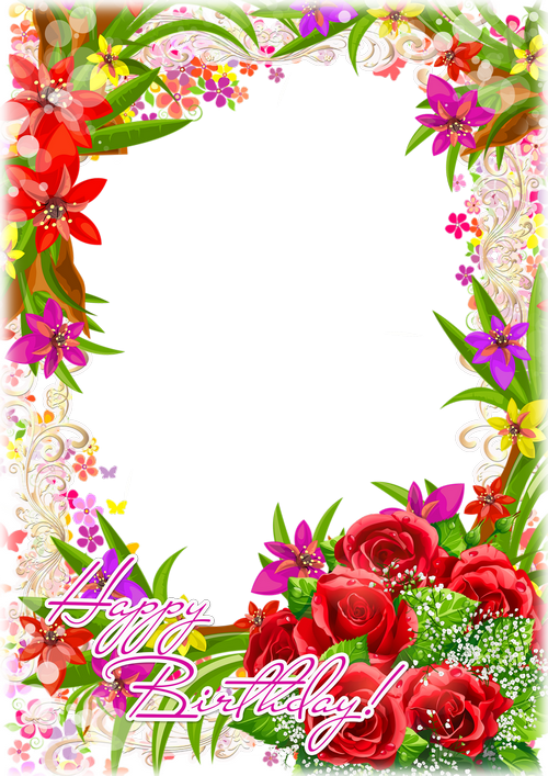 Happy Birthday Frame Png - Png Happy Birthday Frame Clipart (500x707), Png Download