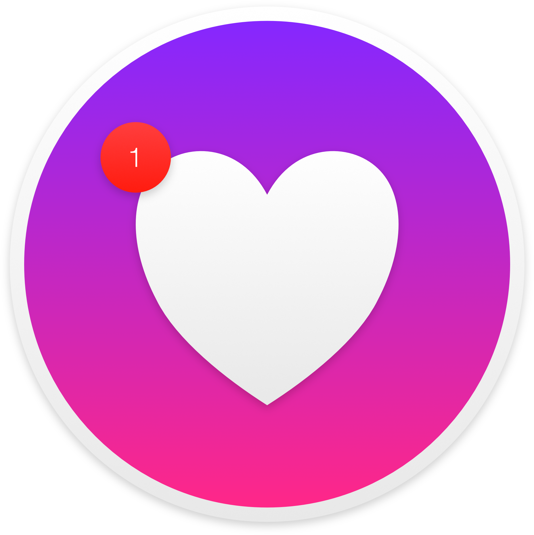 Kissnotification - Heart Clipart (2048x2048), Png Download