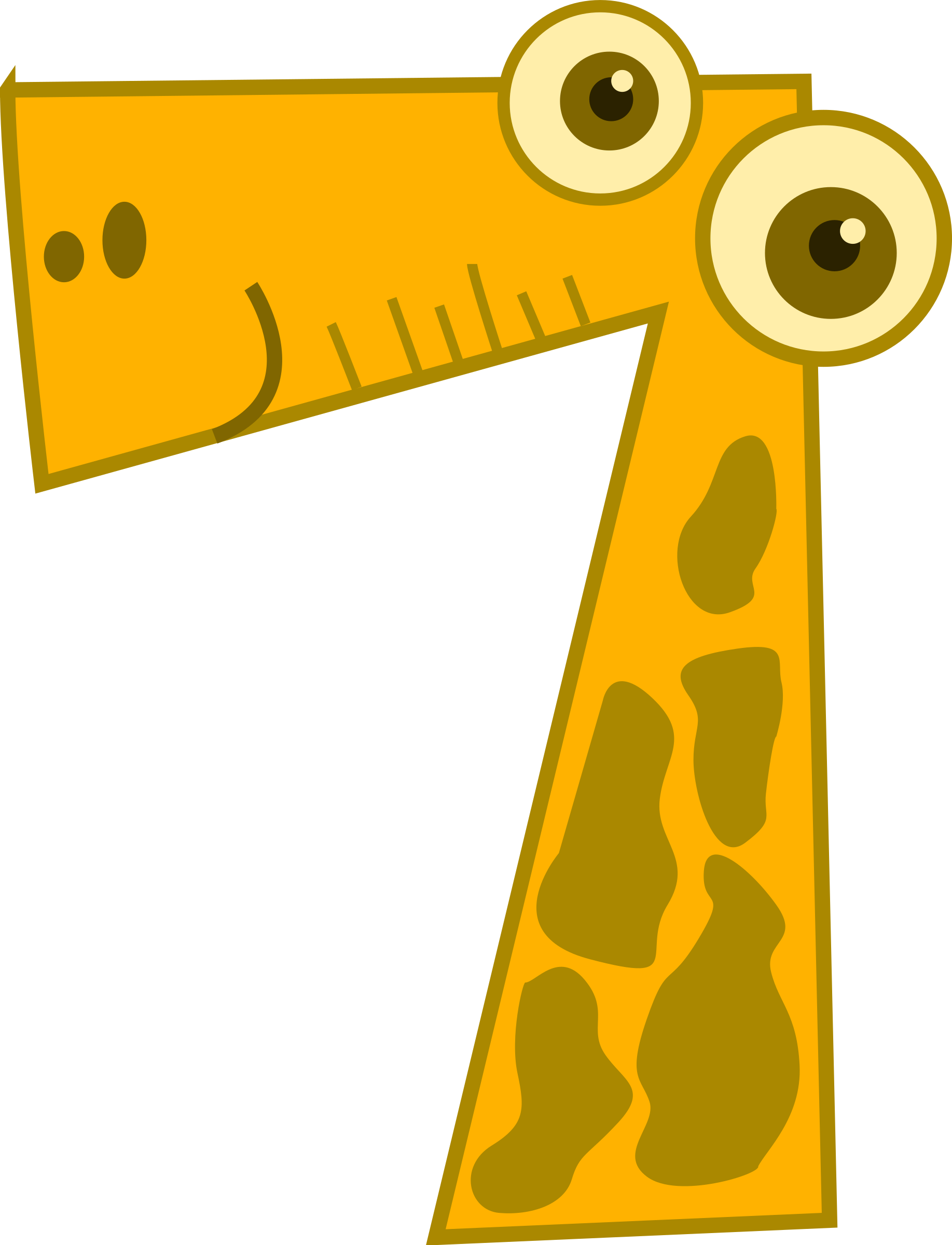 Big Image - Animal Number 7 Clipart - Png Download (1835x2400), Png Download