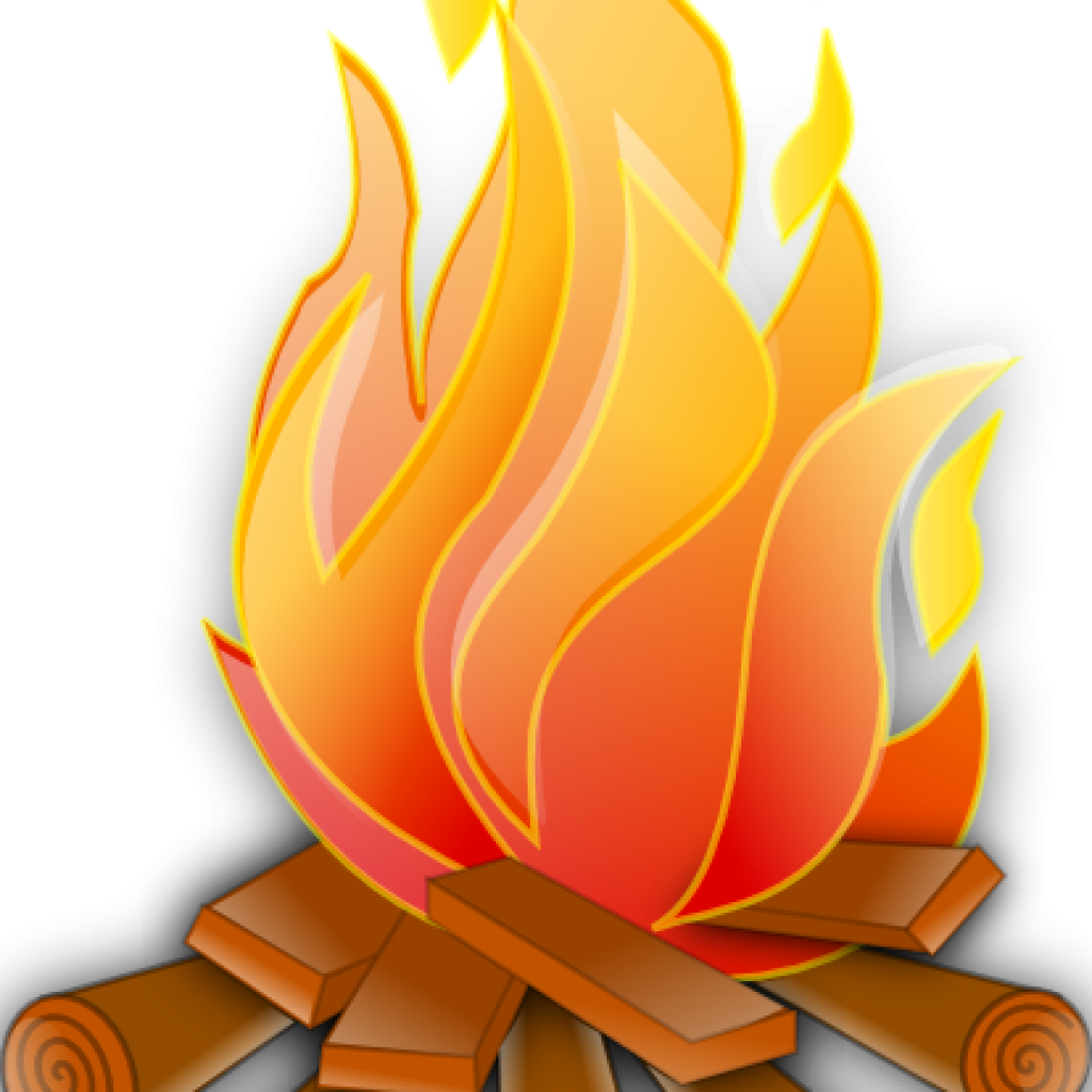Fire Clipart Free Fire Clip Art Free Vector 4vector - Bonfire Night Clip Art - Png Download (1024x1024), Png Download