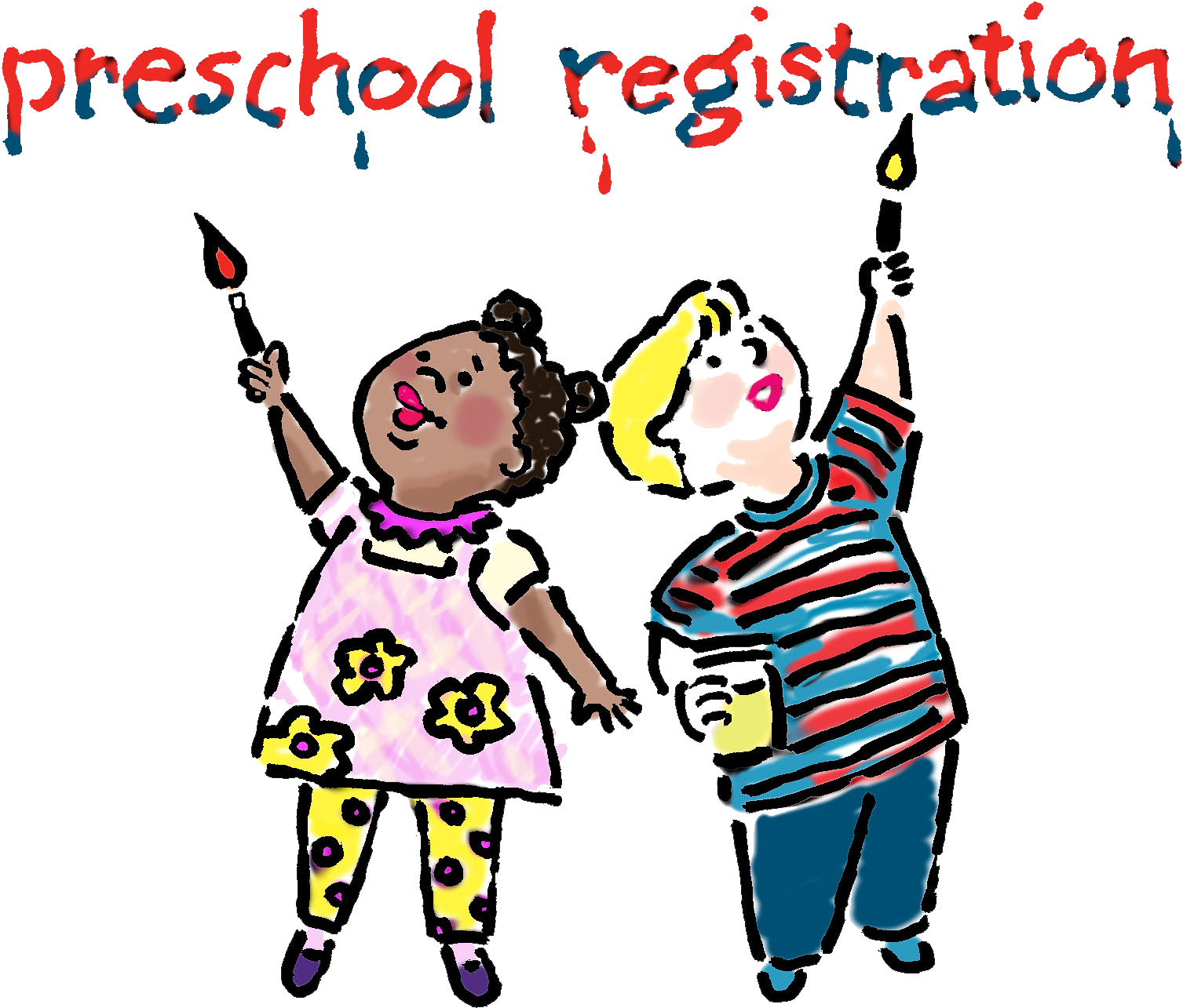 Picture Black And White Library Preschool Registration - Registration Preschool Clipart (1526x1296), Png Download