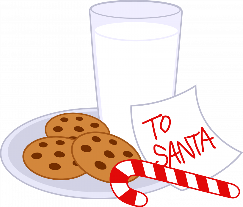 Cookie Clipart Glass Milk - Cookies And Milk Clipart - Png Download (817x696), Png Download