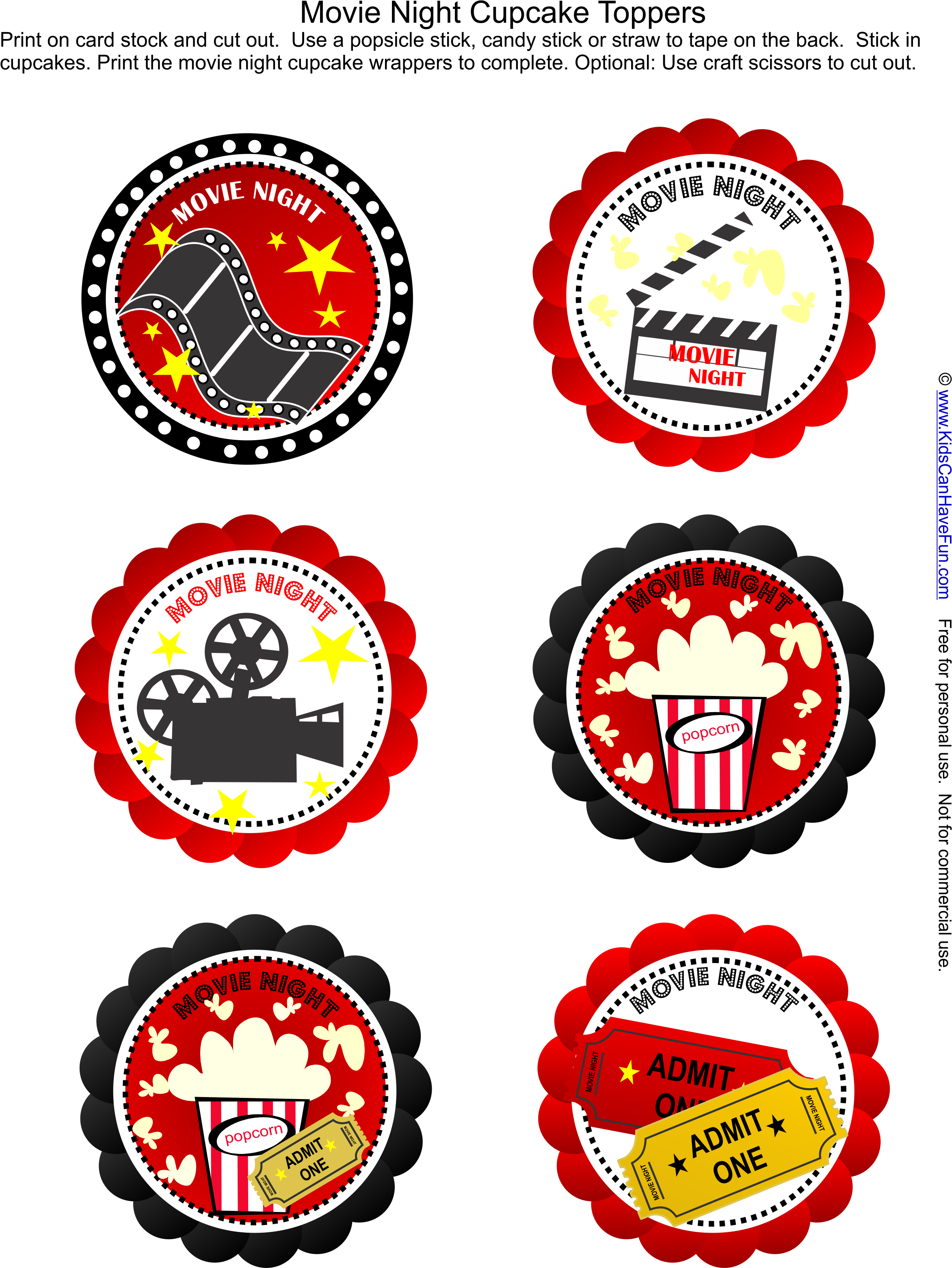 Картинки По Запросу "movie Night Cake Toppers" - Movie Camera Clip Art - Png Download (2451x3122), Png Download