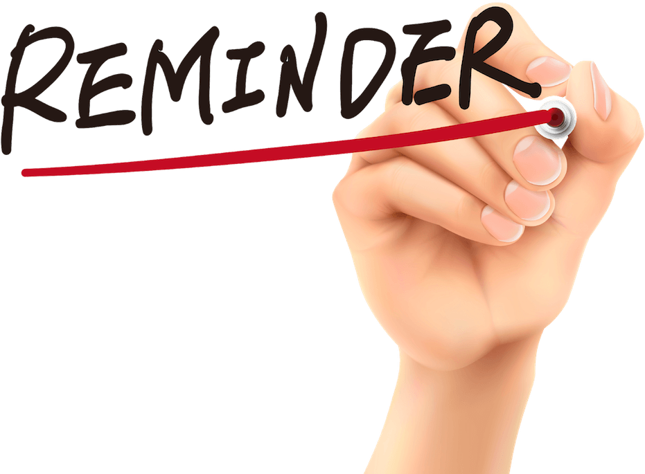 Reminder Png - Reminder Sign Clipart (1080x810), Png Download