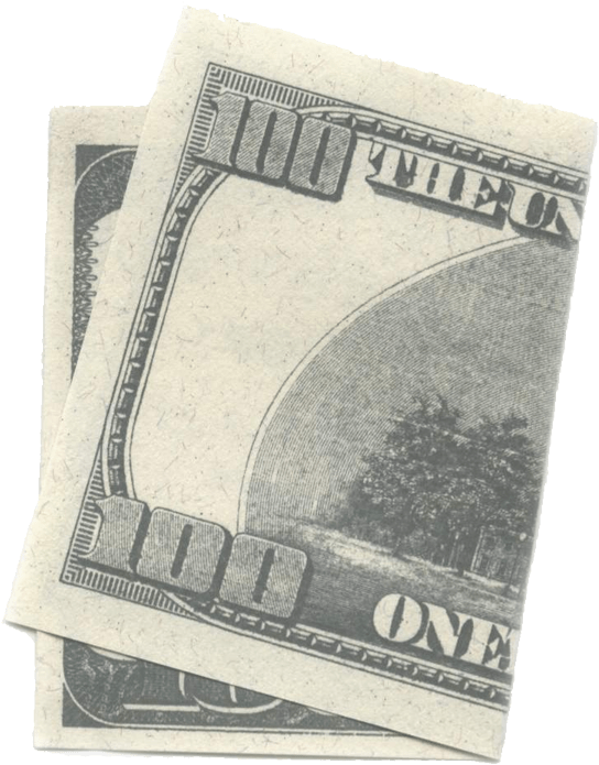 Back Of 100 Dollar Bill Clipart (590x729), Png Download
