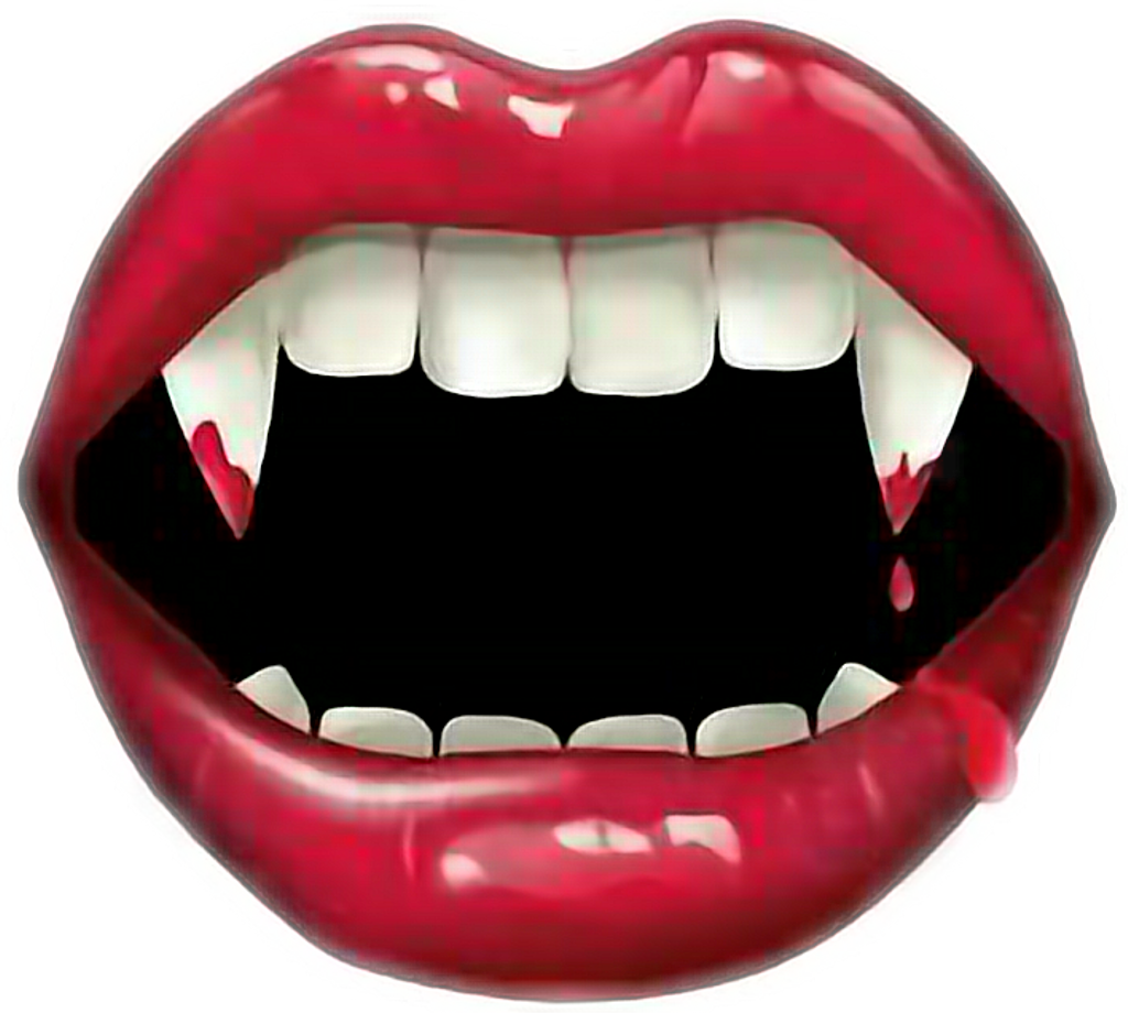Redlips Sticker - Sexy Vampire Mouth Png Clipart (1024x920), Png Download