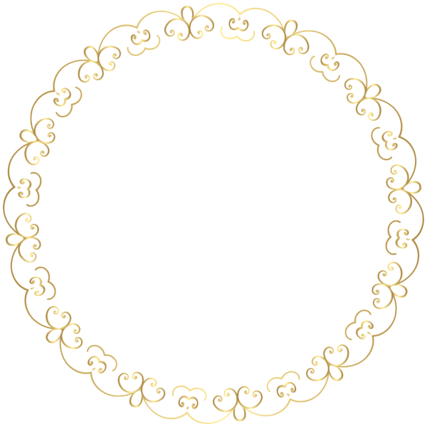 Round Gold Border Frame Png Clip Art Image - Gold Round Border Transparent Background (600x600), Png Download
