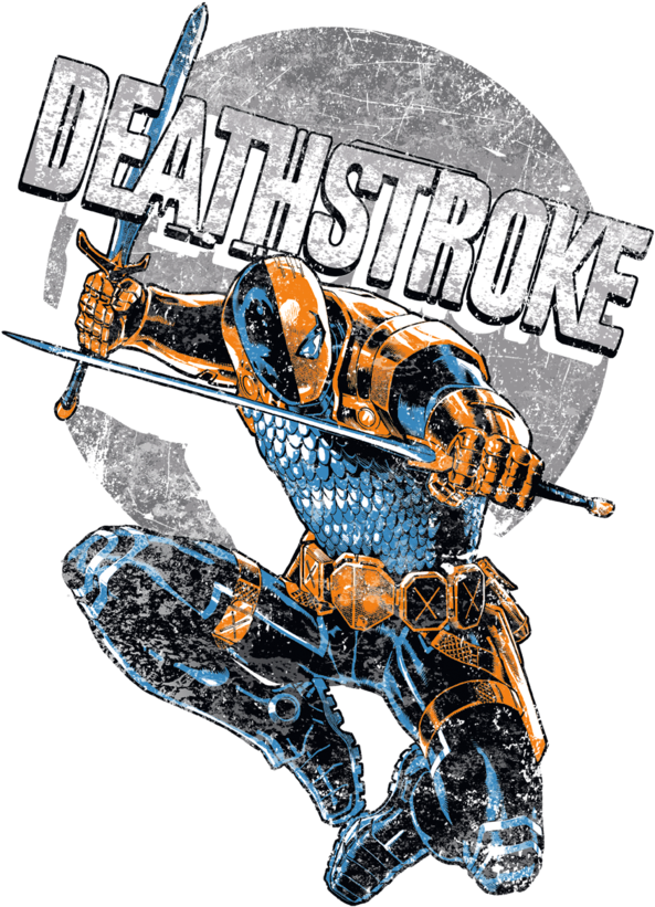 Justice League Deathstroke Retro Youth Hoodie - Poster Clipart (600x861), Png Download