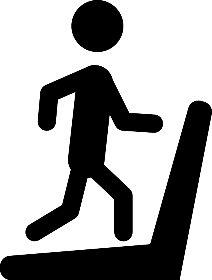 Silhouette Treadmill Png Clipart (742x980), Png Download