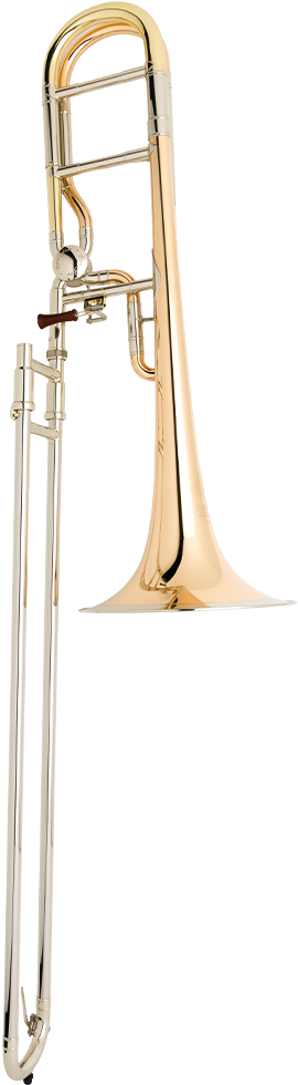 Bb/f-tenor Trombone J4k - Types Of Trombone Clipart (591x1181), Png Download
