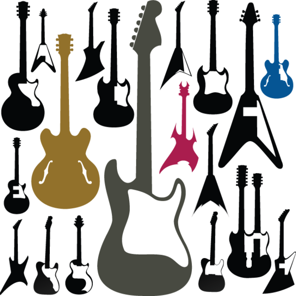 515 Electric Guitars Wood Burning Patterns, Electric Clipart (600x600), Png Download