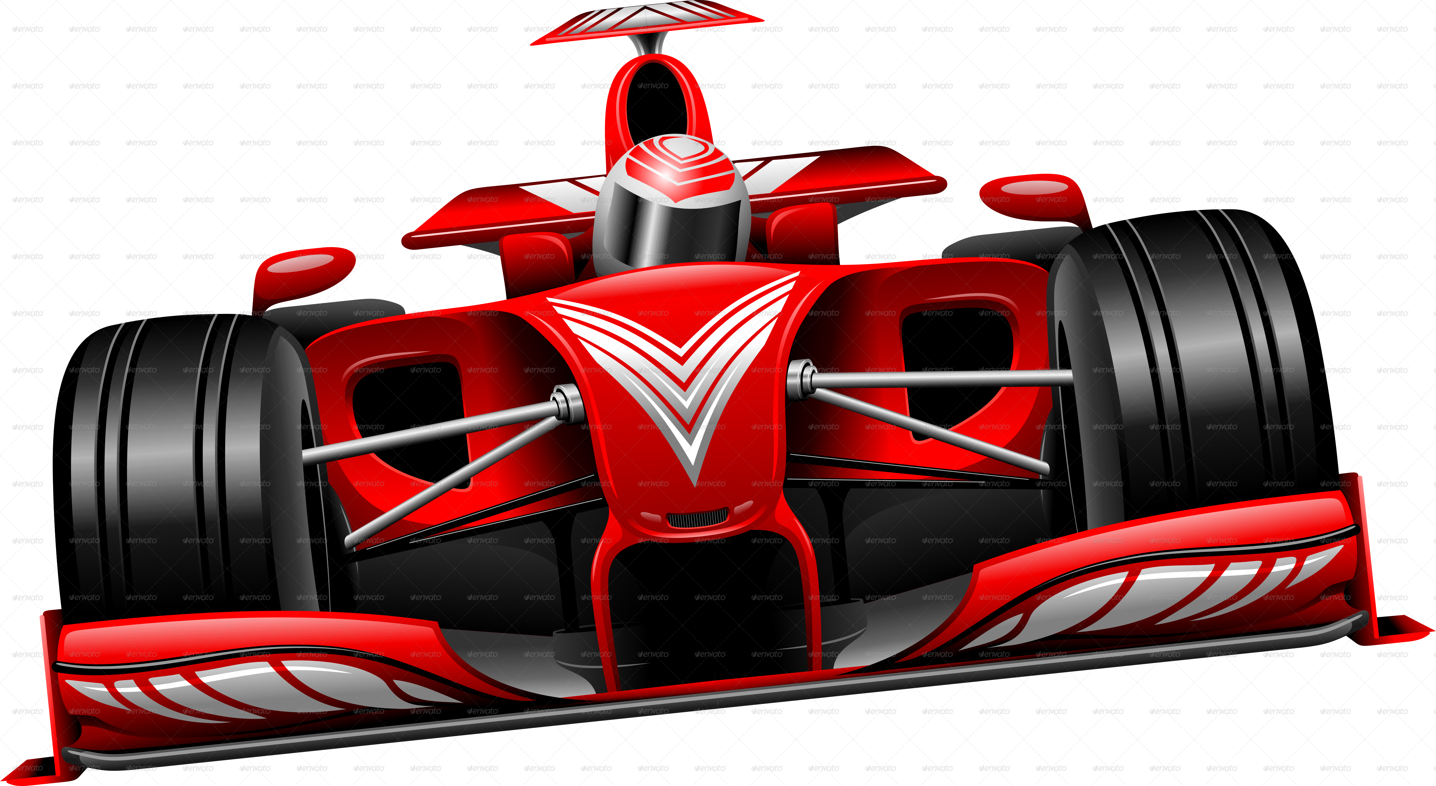 Formula 1 Red Race Car Photos - Checkered Flag With Red Race Car Clipart (5000x2737), Png Download