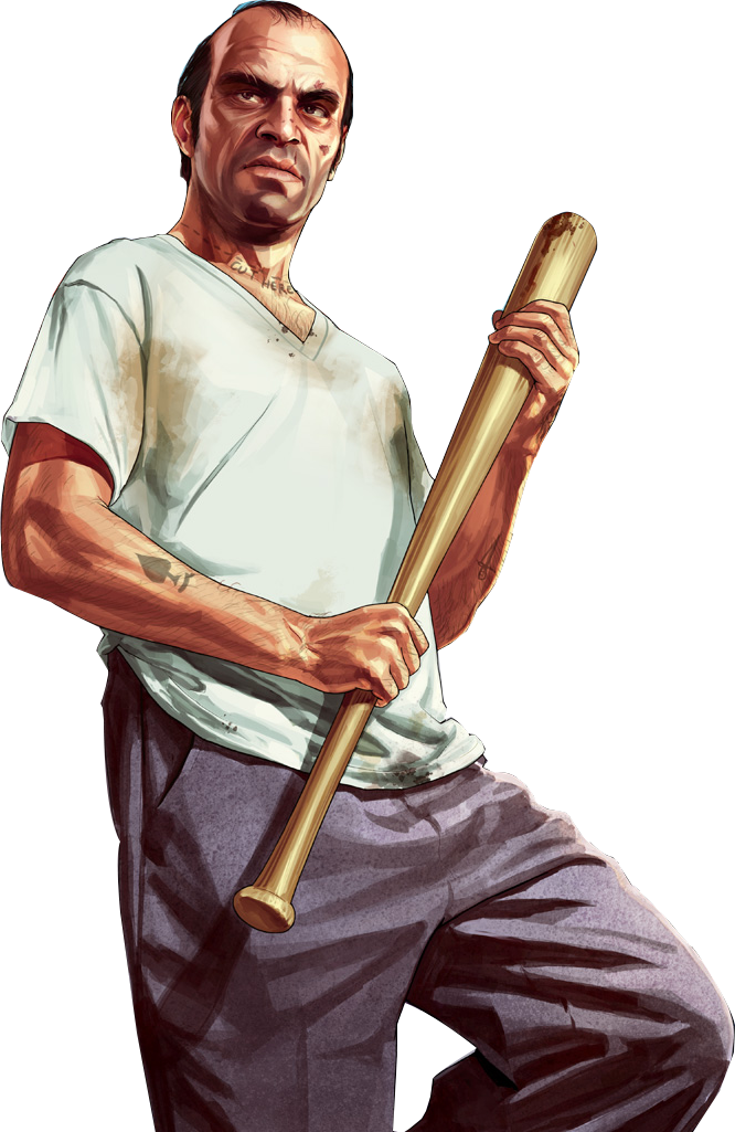 Gta Clipart Michael Art - Gta Png Transparent Png (600x932), Png Download