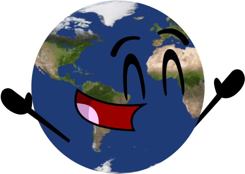 Clipart Earth Solar System - Bfdi Planets Earth - Png Download (842x593), Png Download