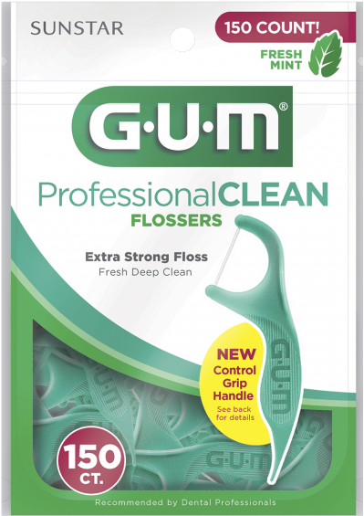 Gum® Professional Clean Flossers, 150ct - Plastic Clipart (600x600), Png Download