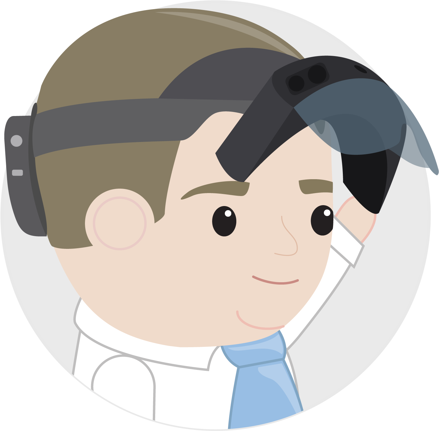 Microsoft Hololens - Cartoon Clipart (1726x1726), Png Download