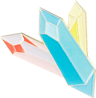 Crystals Pin - Origami Clipart (1200x1200), Png Download