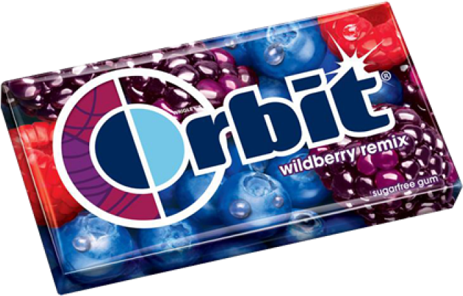 Orbit Gum Wildberry Remix 12ct - Mozartkugel Clipart (800x800), Png Download